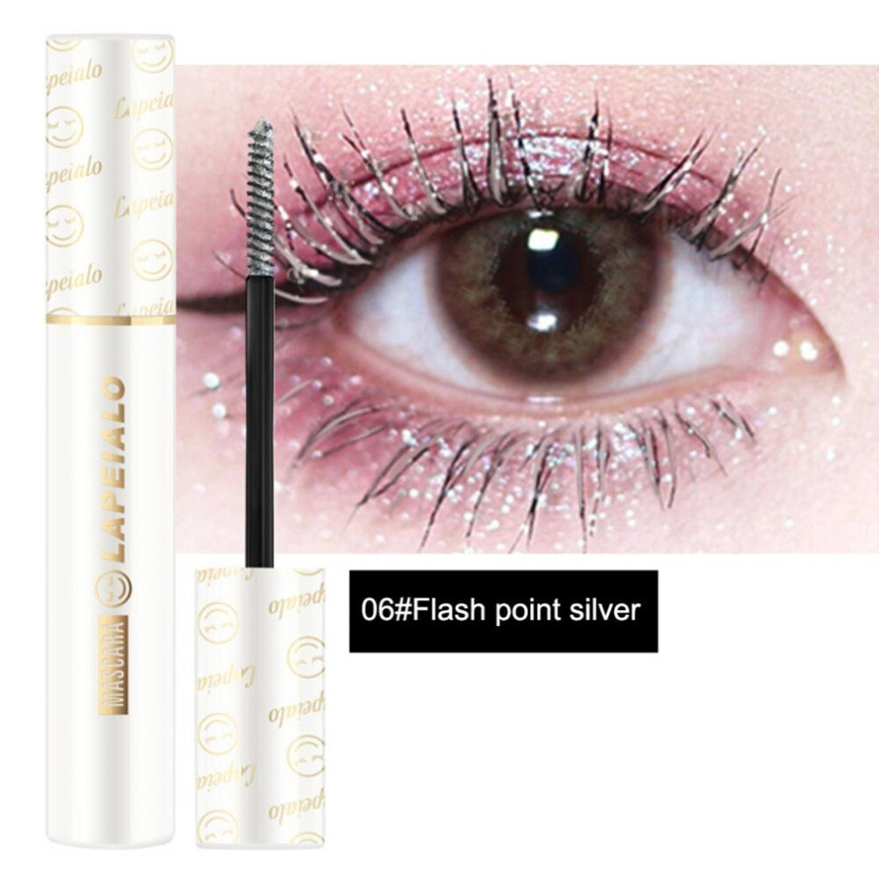 Wejoy Diamond Glitter Mascara Waterproof Fast Dry Eyelashes Curls Extension Eye Makeup Disco Party Stage Effect Shiny Color Mascara
