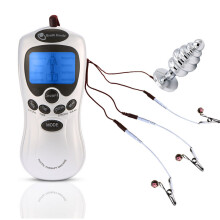 Electric Shock Nipple Clamp / Clitoris Clip / Anal Plug Sensitive Position Full Electro Shock Pulse Stimule Match Bell Sound