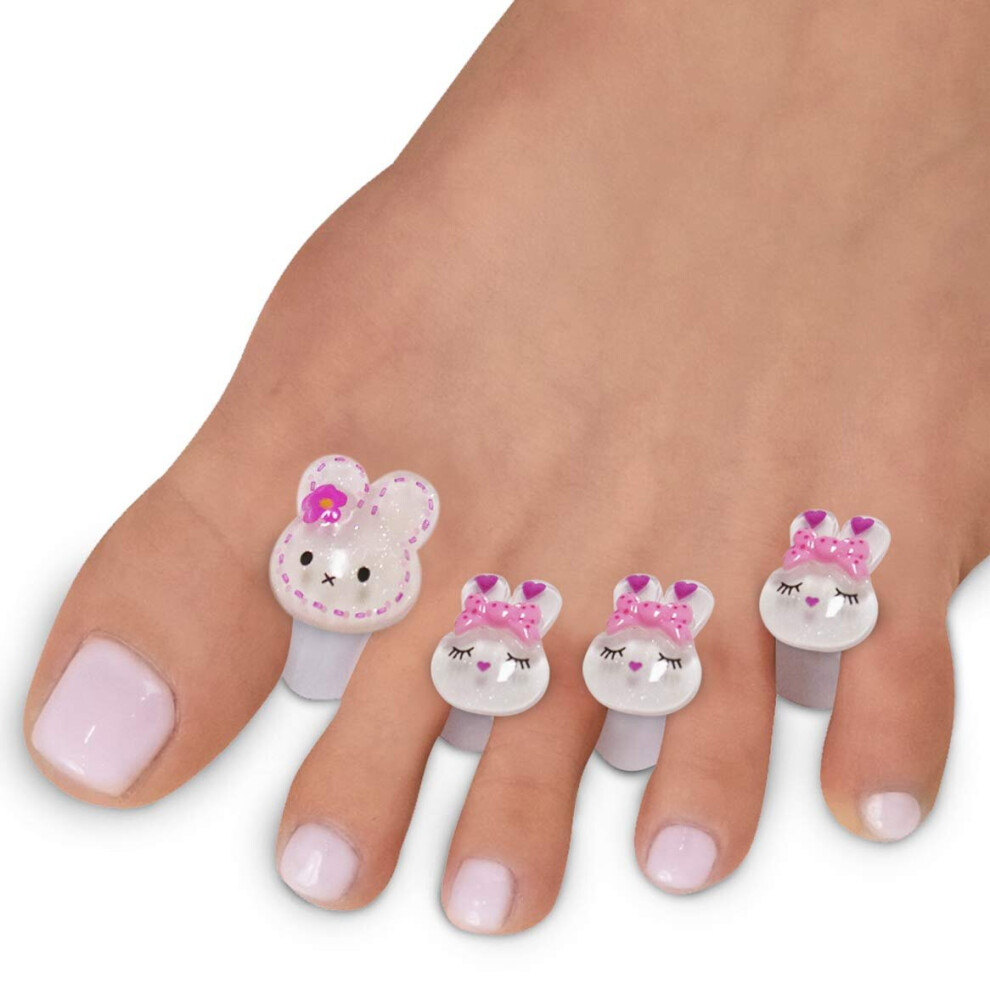 Wejoy Toe Separators For Nail Polish Pedicure 8Pcs Spacers, Stretchers, Spreaders, Polish Guards - Toe Spacers For Feet (Rabbits)