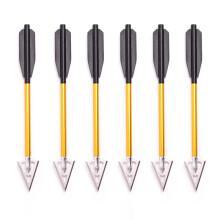 Aluminium Crossbow Bolts Arrows 6.69in/6.89inch Steel Broadhead Hunting Arrows for 50-80lbs Mini Crossbow Pistol Crossbow Arrow