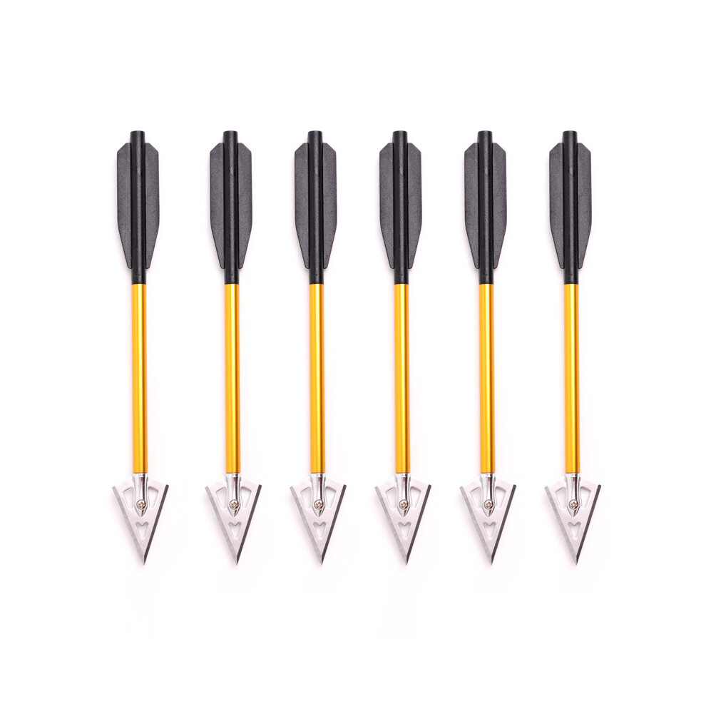 Aluminium Crossbow Bolts Arrows 6.69in/6.89inch Steel Broadhead Hunting Arrows for 50-80lbs Mini Crossbow Pistol Crossbow Arrow