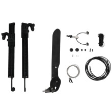 1Set Adjustable Kayak Pedal Foot Controlling System Canoe & 1set Alloy Canoe Kayak Boat Tail Kayak Rudder Direction