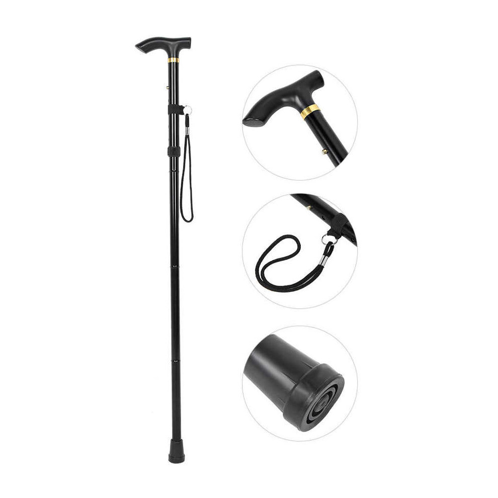 Wejoy Adjustable Folding Walking Canes Sticks Aid Support Seniors Disabled And Elderly Stick Cane Outdoor Climbing Walking Sticks