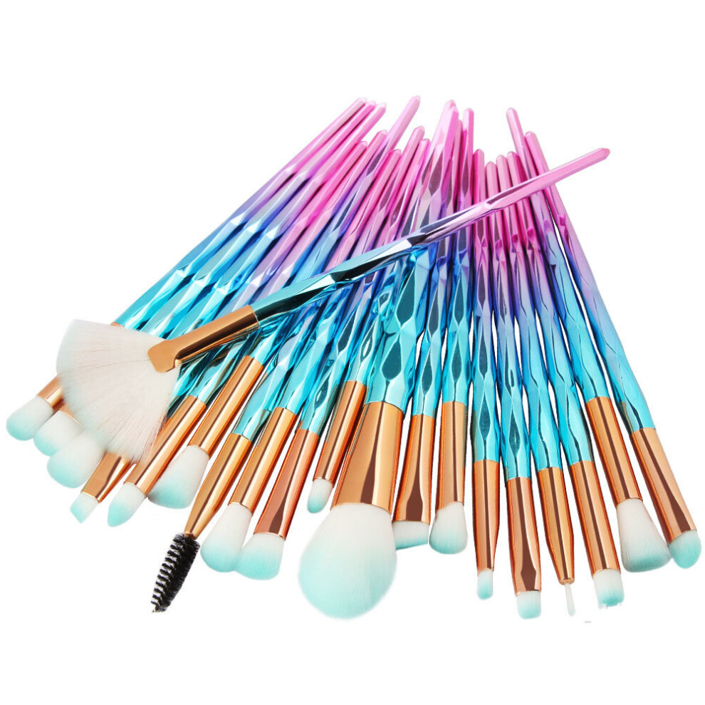 Wejoy 20Pcs Diamond Makeup Brushes Set Powder Foundation Blush Blending Eye Shadow Lip Cosmetic Beauty Make Up Brush Pincel Maquiagem