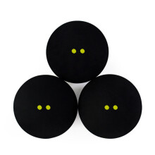 10pcs/lot Double Yellow Point Dots 39mm RacquetBall Squash Super Low Speed Rubber Ball Training Professional For Competition