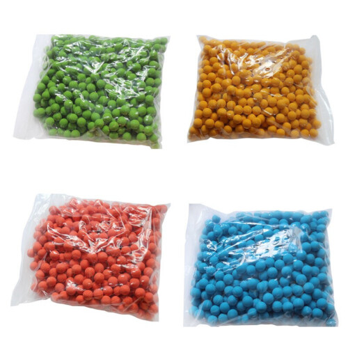 SPUNKY 100 pcs/bag Paintball Rubber Training Balls .68 Caliber 2
