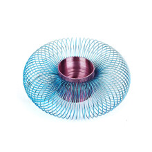 Metal Rainbow Circle Funny Classic Wave Spring Circle Children Gift Kids Science Toys Multi Color 48x58mm