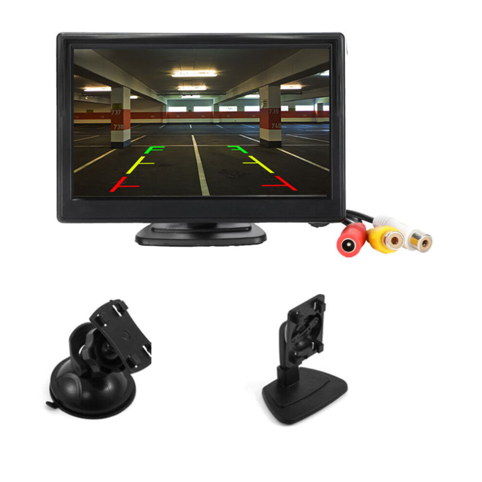 5 Inch Car Monitor Tft Lcd 5" Hd Digital 16:9 800*480 Screen 2 Way Video Input For Reverse Rear View Camera Dvd Vcd White 5063131501544