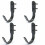 4/Pk  Gun Rack Hooks Rifle Hangers Archery Bow Felt Lined Wall Mount Storage 2