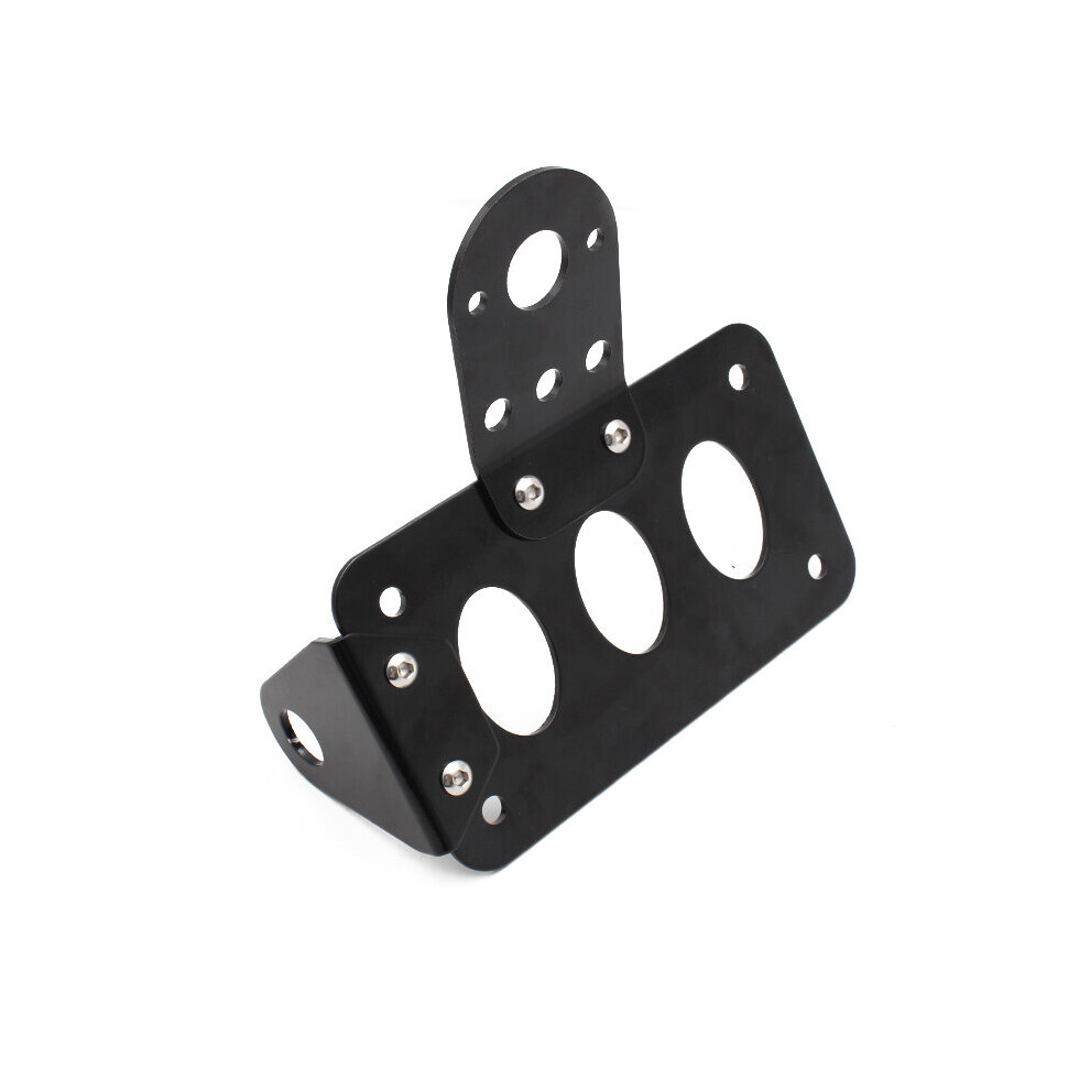 Universal Motorcycle Side Mounted Tail Frame License Plate Bracket Retro Aluminum Motorcycle Accessories Black/Light 5063131441246
