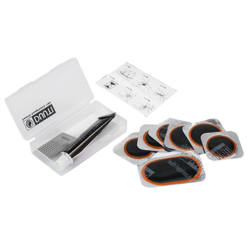 Bicycle Cycling Bike Tire Tyre Rubber Patches Glue Repair Kits Set Tools 5063131620139
