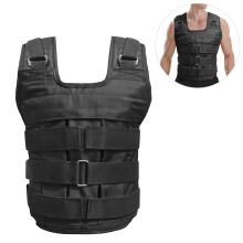 50KG Loading Weight Vest For Boxing Weight Training Workout Fitness Gym Equipment Adjustable Waistcoat Jacket Sand Clothing