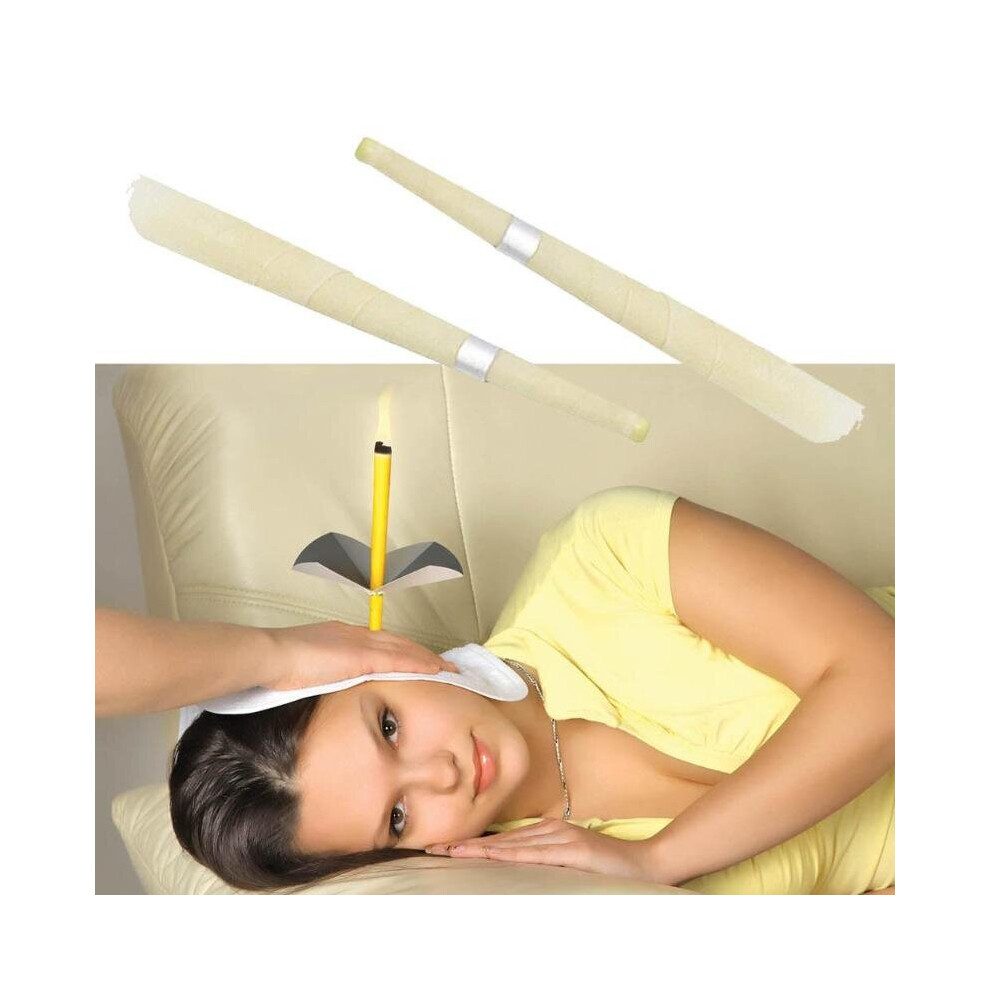 Wejoy 2Pcs Ear Candling Ear Candle Therapy Coning Beewax Natural Candling Therapy Ear Wax Removar Body Spa Ear Nursing Tool Dropship
