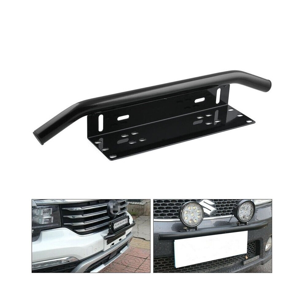 Universal Modified Off-Road Vehicle License Plate Accessories Bracket Car Front Bumper Auxiliary Frame Thick Bar Mount Light 5063131441260