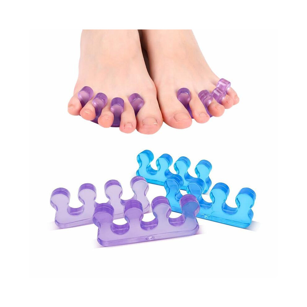 Wejoy 2Pcs Toe Separator Pedicure 1Pair Soft Silicone Toes Separator Flexible Finger Spacer Manicure Pedicure Washable Toenail Divider