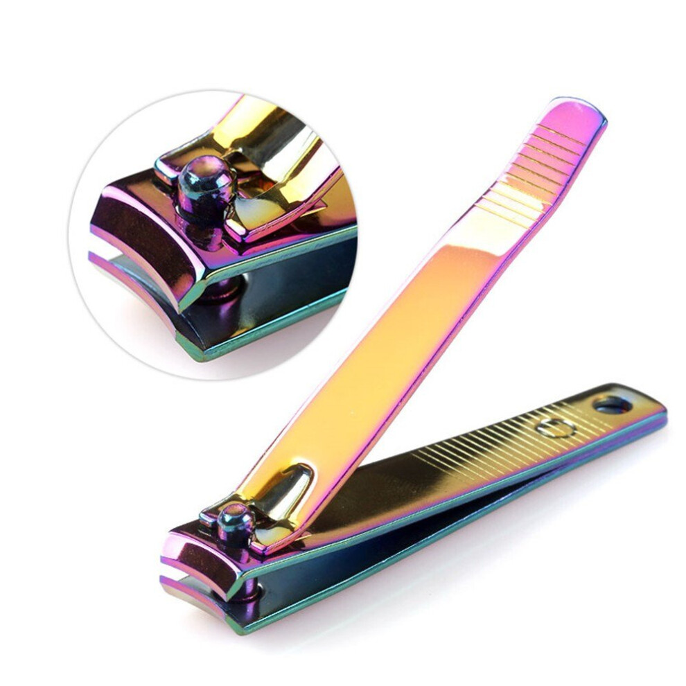 Wejoy Silver High Quality Rainbow Nail Tips Clipper Cuticle Remover Professional Nail Trimmer Trendy Toe Nail Tools For Manicure Scissors