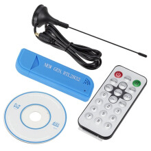 Mini USB 2.0 Portable Digital TV Stick DVB-T + Dab + FM Television Receiver Set with Remote Control
