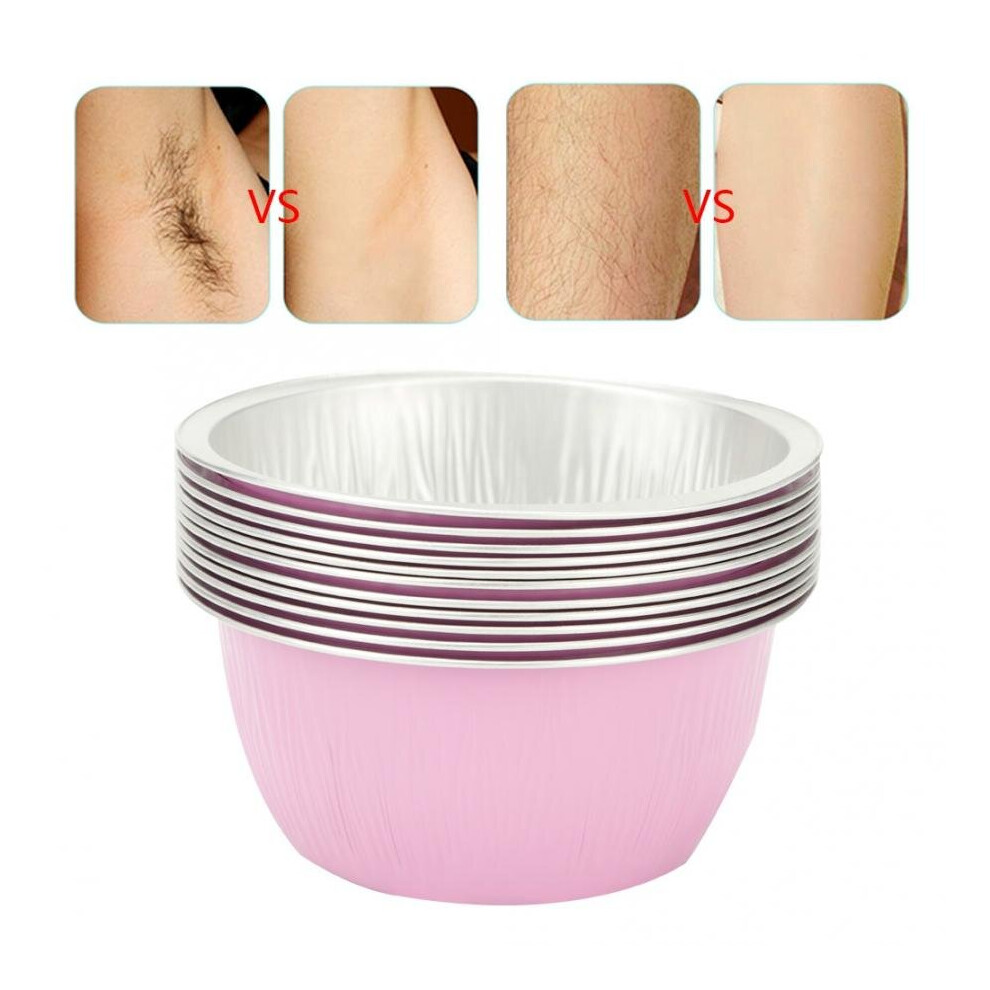 Wejoy 10Pcs Wax Melting Bowl Aluminium Foil Wax Melt Bowl Wax Bean Melting Hair Removal Tools Depilatory Pot Wax Depilatory Machine