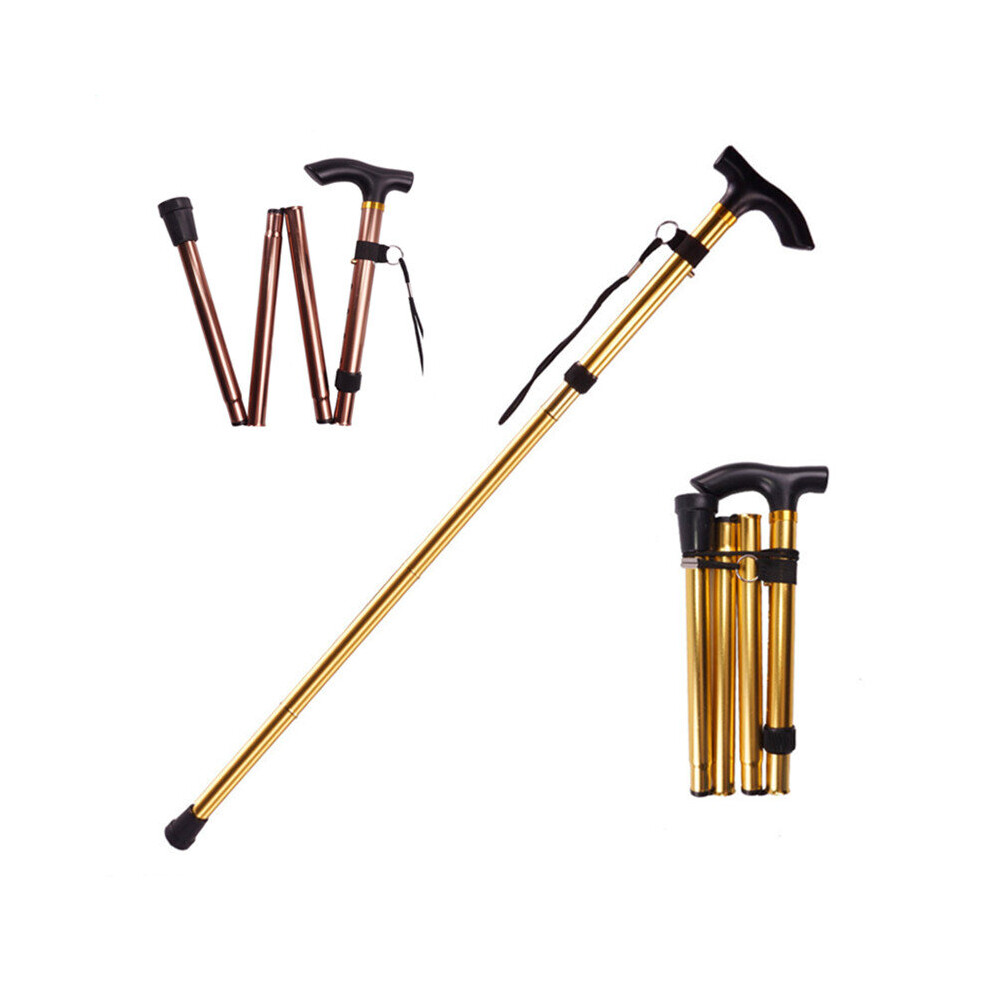 Wejoy Scalable Walking Stick Hiking Trekking Poles Trail Ultralight 4 Section Adjustable Canes Aluminum Alloy Folding Walking Sticks