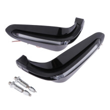 1 Pair Motorcycle Handlebar Hand Guards with LED Light Hand Guards Protectors for ATV Motocross Dirt Bike