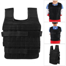 50KG Exercise Loading Weight Vest For Boxing Running Sling Training Workout Fitness Adjustable Waistcoat Jacket Sand Clothing