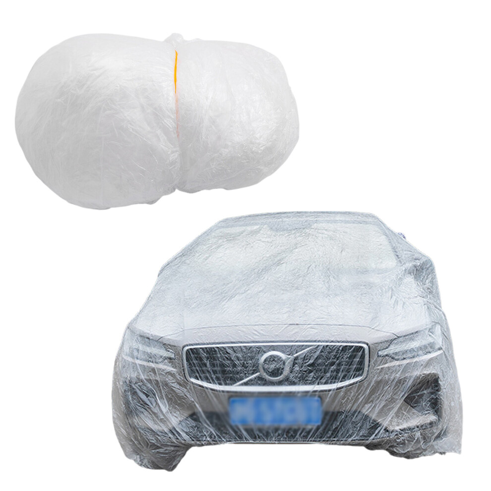 Disposable Car Cover Waterproof Dustproof Car Covers Size S-Xl Transparent Plastic Car Covers With Elastic Band For Suvs Sedan 5063131445220