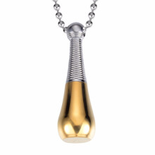 1 PCS Stainless Steel Perfume Bottle Pendant Necklace Cremation Ashes Urn Memorial Necklace Jewelry