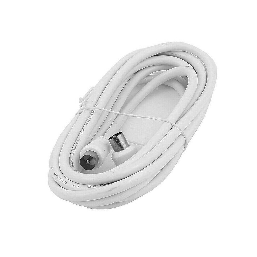 1Pc Rf Single Coax Cable Tv Rf Cable 1M 1.5M 2M Rca Coaxial Antenna Aerial Lead Cable Male To Male White 5063131578256