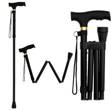 Multifunction Walking Stick Trekking Poles Telescopic Fold Crutches Hiking Stick Crutch Elderly Metal Stick Walking Cane Outdoor