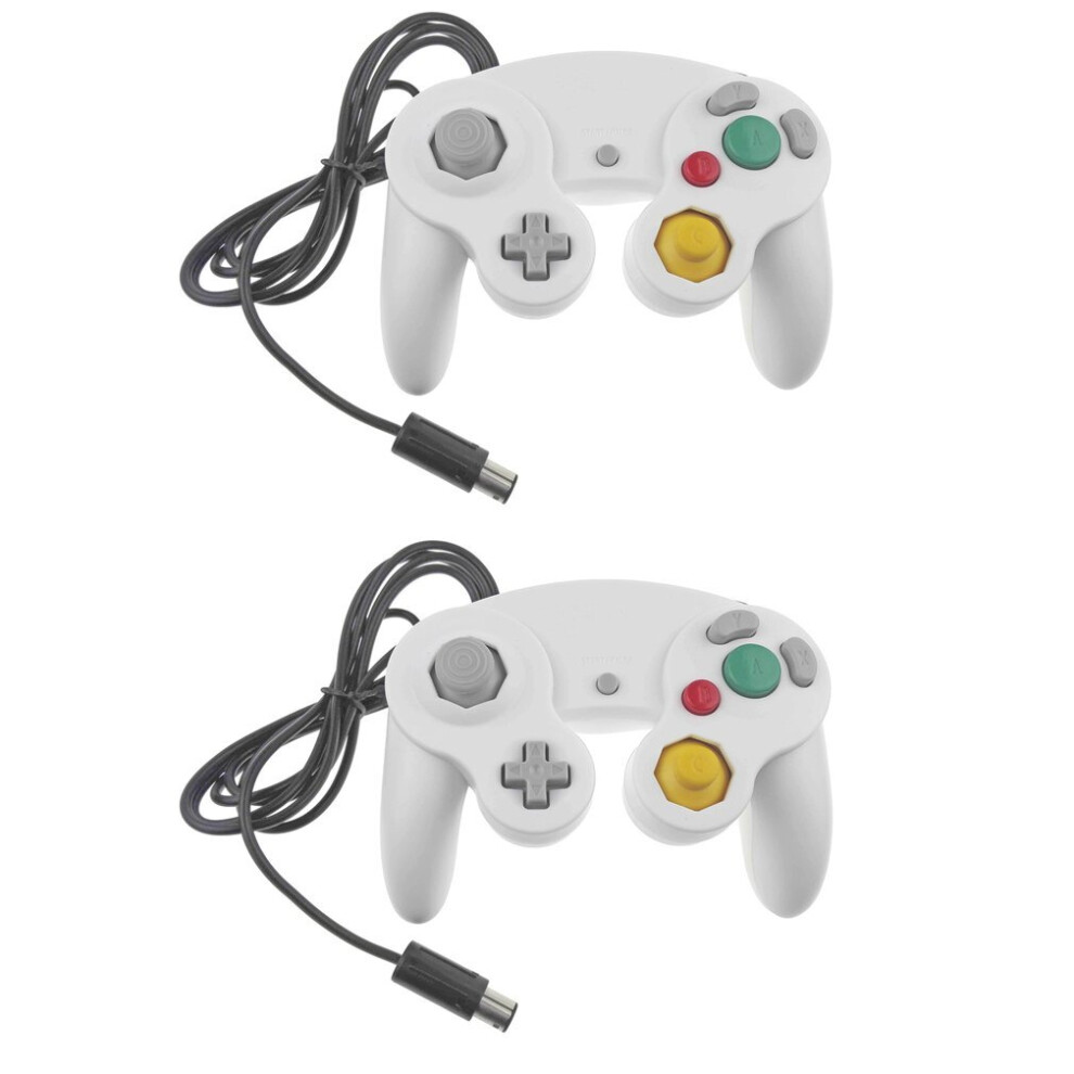 2 Pcs Wired Dual Shock Gamecube Controller For Nintendo Wii Gc Ngc Gamepad 5063131600780