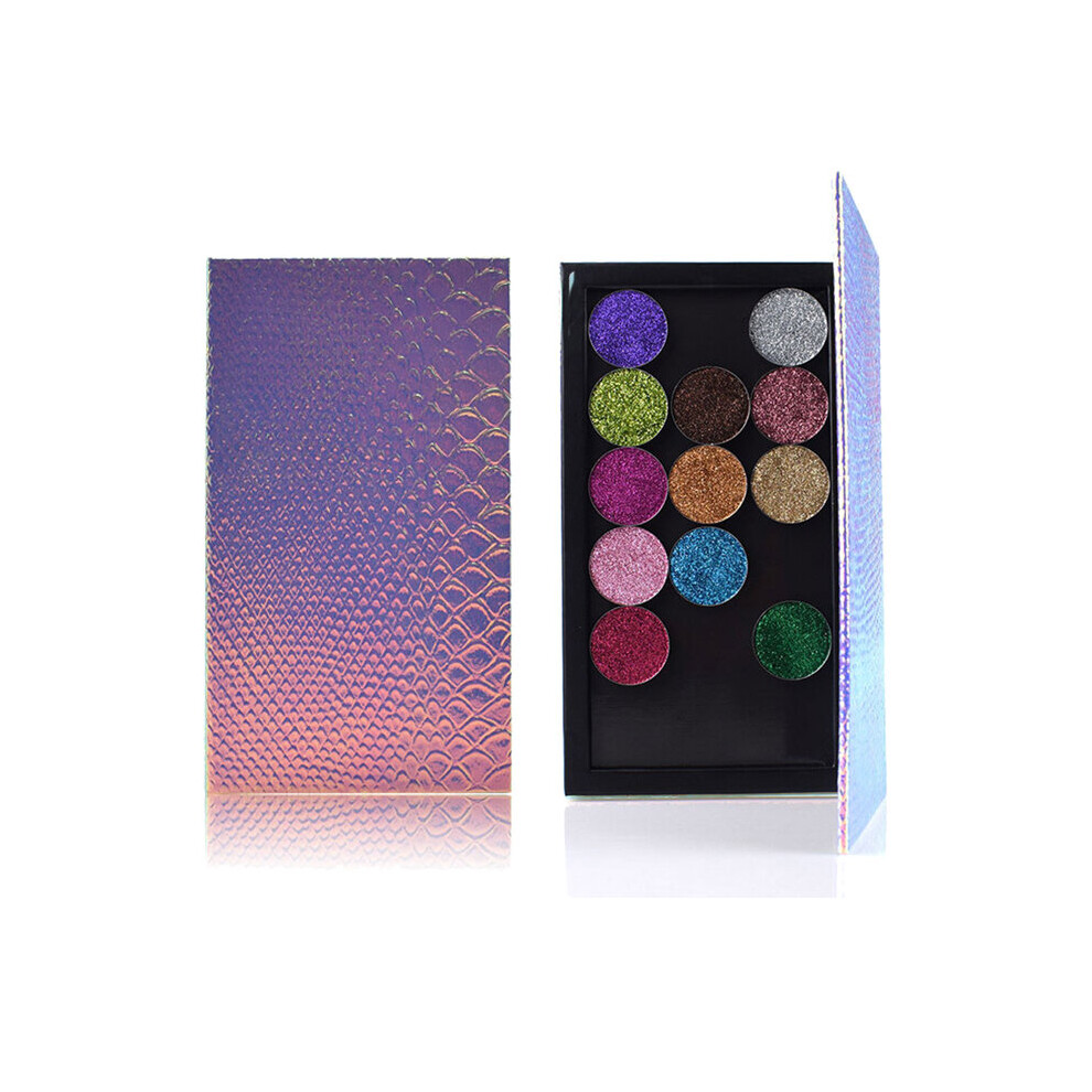 Wejoy Fashion Fish-Scale Patterns Empty Magnetic Eyeshadow Palette Mermaid Makeup Foundation Powder Blusher Diy Refill Palette Tray