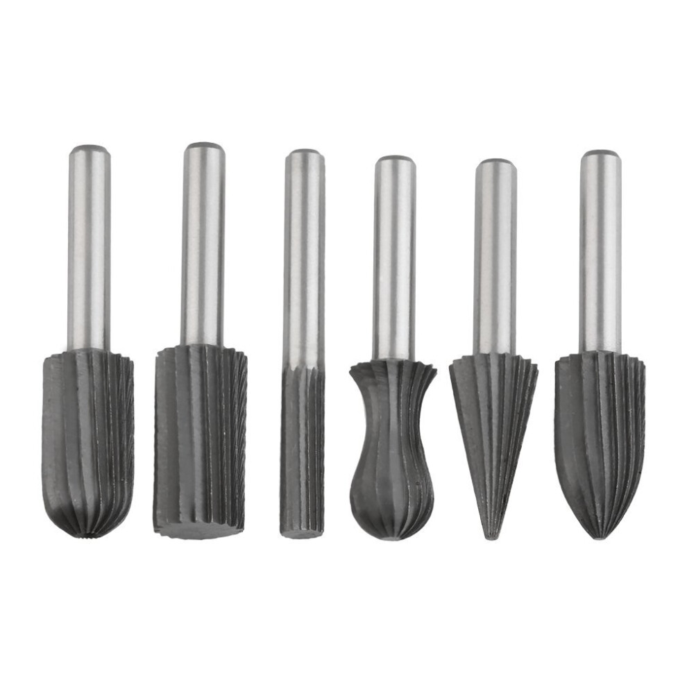 New 6Pcs 6Mm Rotary Burr Set Hss Rotary Files For Metal Plastic Wood Grinding 5063131590838