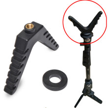Tactical Gun Rest Rifle Shooting Rack with M6x1.0 Threads Top Mount Holder Bracket for Hunting Camera Monopod Bipod Tripod