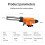Portable Butane Torch,Kitchenware Cooking Torch Burner, Multiple Function Flame Gun for camping BBQ 7