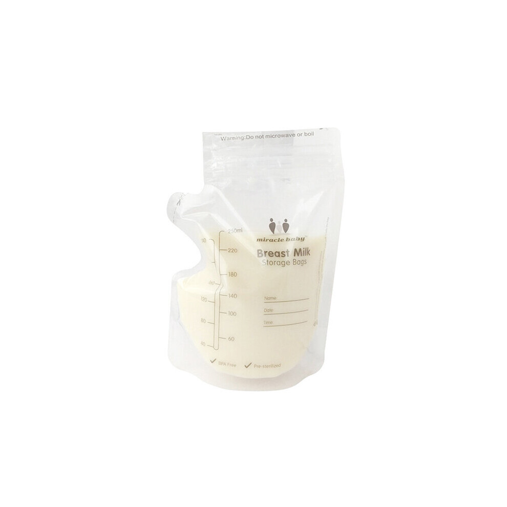 60 Piece Breastmilk Storage Bags 250Ml Breastfeeding Freezer Storage Container Bags For Breast Milk Baby Safe Feeding Bags Wejoy