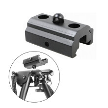 Hunting Shooting Bipod Adapter Tripod Mount Attachment For 22mm Picatinny Rail Metal Alloy