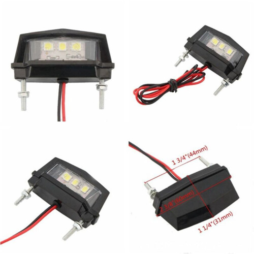 12V Motorcycle License Plate LED light Waterproof Motorcycle License Light 1