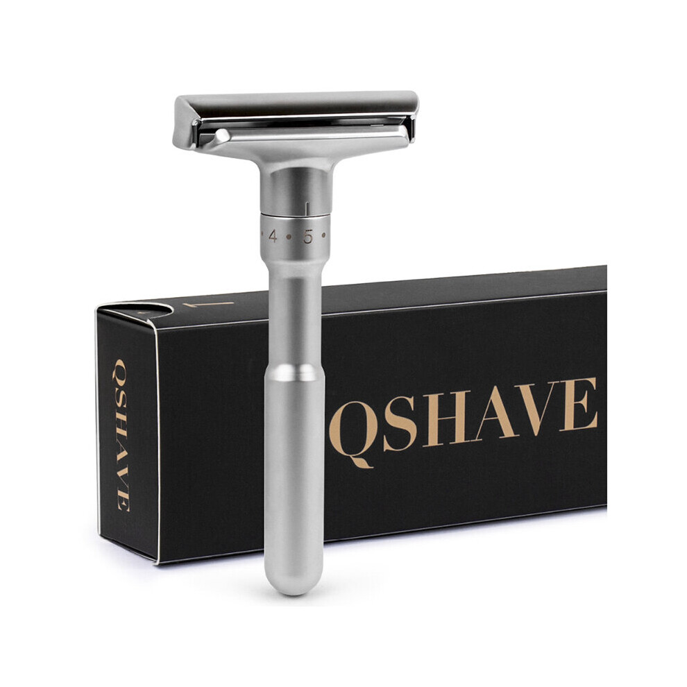 Wejoy Qshave Adjustable Safety Razor Double Edge Classic Mens Shaving Mild To Aggressive 1-6 File Hair Removal Shaver It With 5 Blades