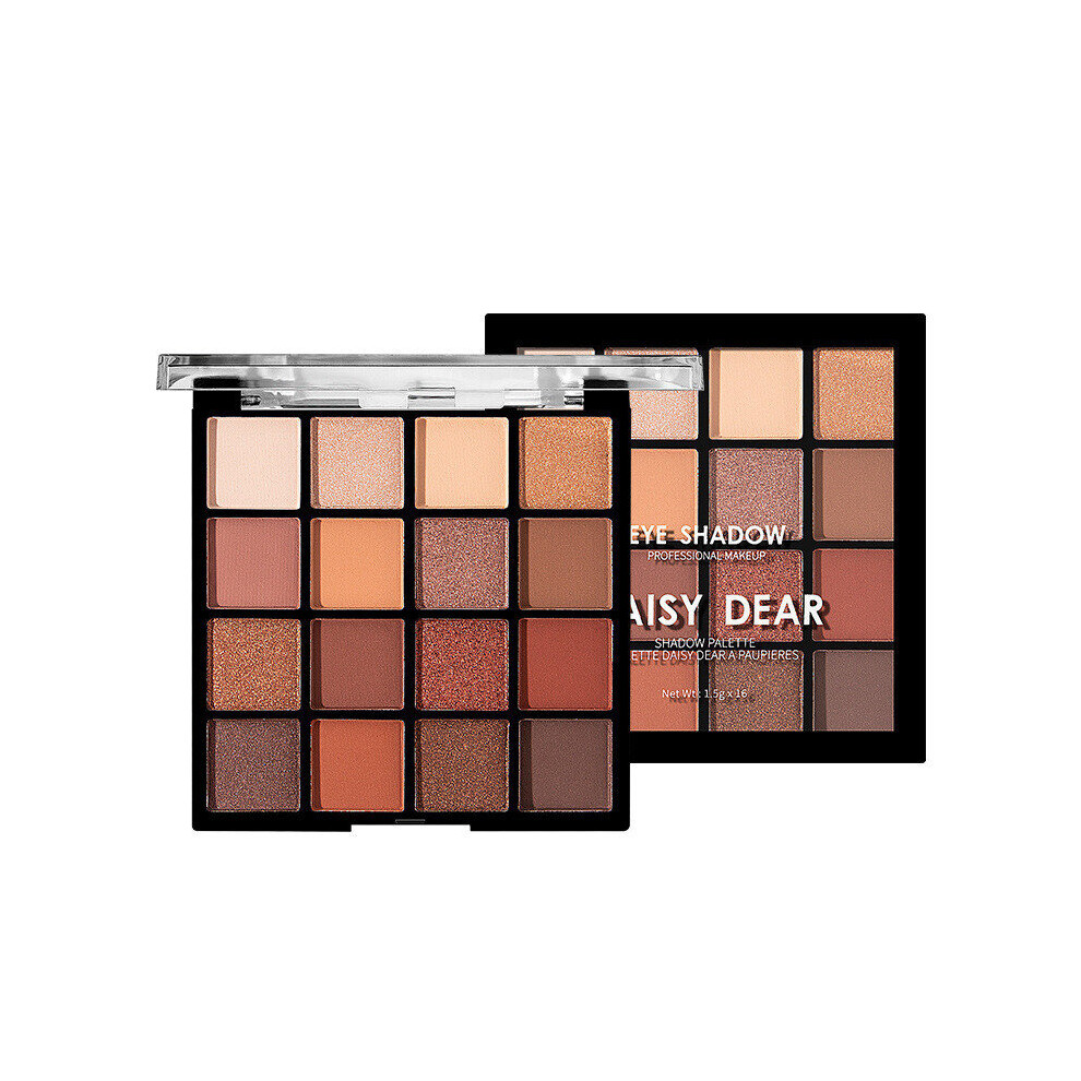 Wejoy 16 Colors Matte Shimmer Eyeshadow Palette Waterproof Long-Lasting Eye Shadow Pigment Earth Color Eyes Makeup Cosmetics Tslm1