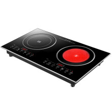 Built-in Panel Cooktop Double-burner Electric Cooktop Induction Cooker And Ceramic Cooker Double Stove Embedded Dual Use