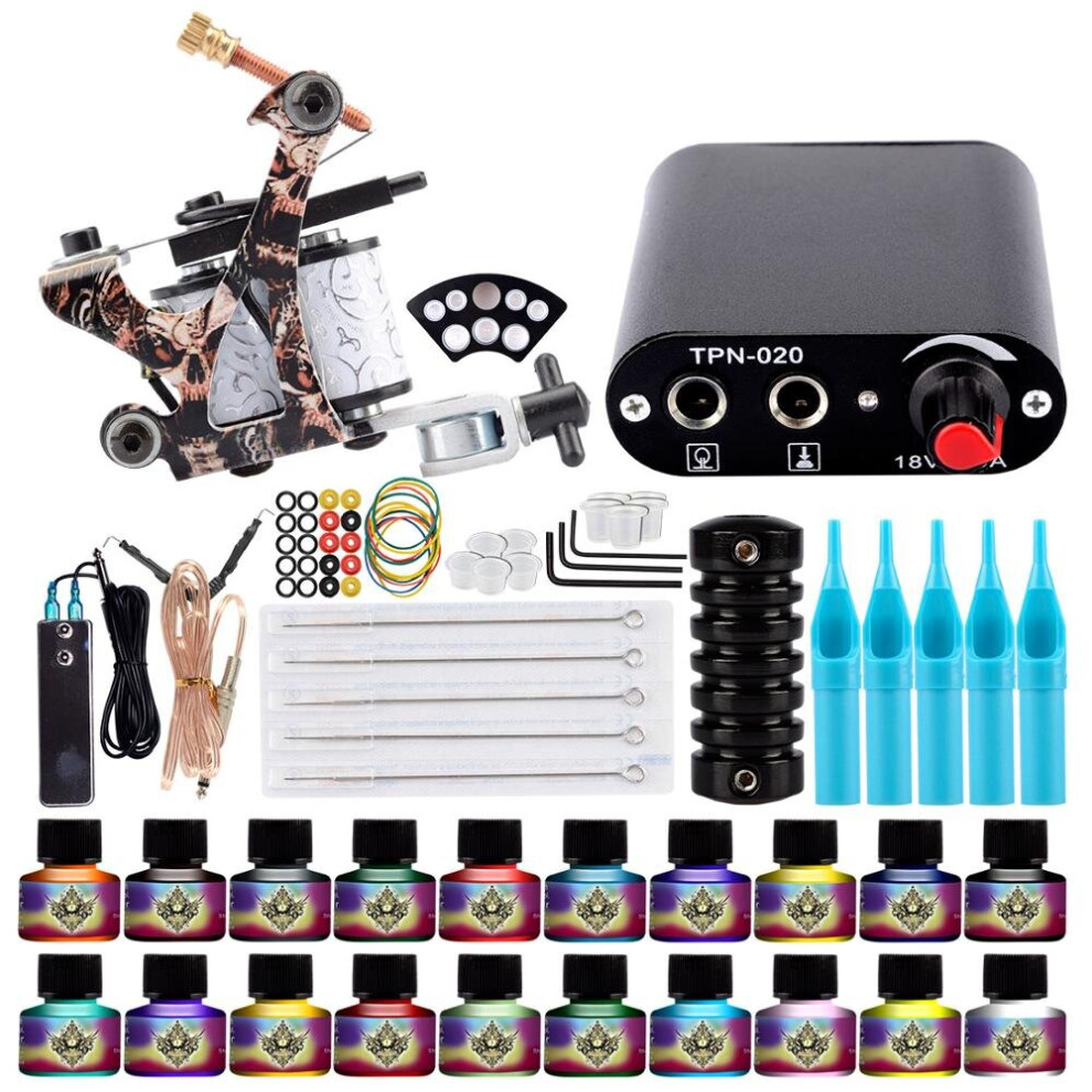 Wejoy Tattoo Machine Set Tattoo Set For Beginners Machine For Permanent Use Tattoo Power Supply Rotary Tattoo Guns Kit And Supplies