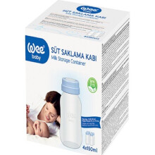 Wee Baby Breast Milk Storage Container 4 X150 Ml Baby Bottle Newborn Baby Nutrition