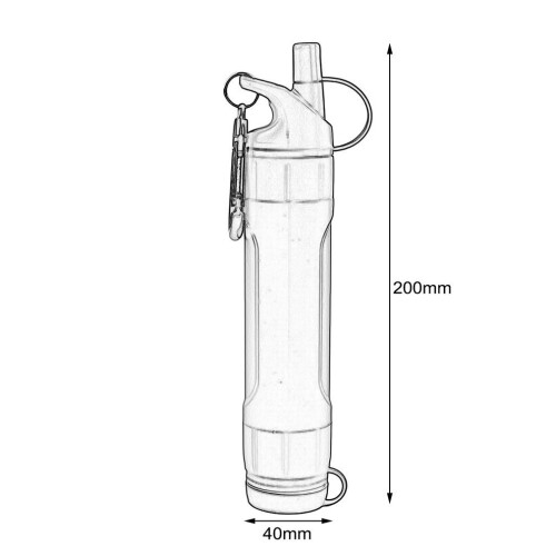 Outdoor Portable Water Filter Purifier Emergency Survival Tool with Hanging Hook 2