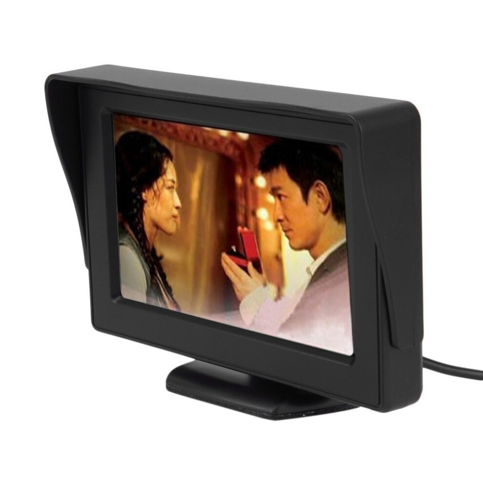 Lcd Car Reverse Rearview Monitor Color Camera Dvd Vcr Remote Control 4.3' Tft 5063131626995
