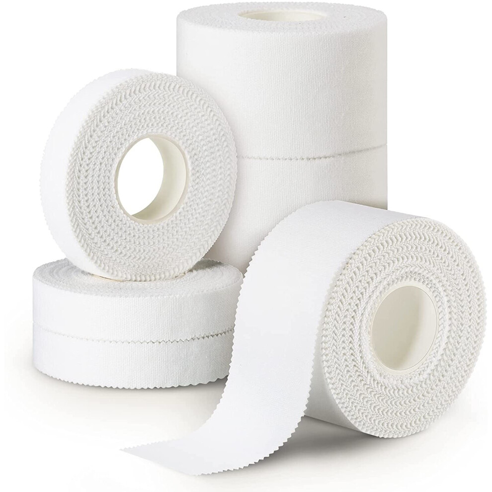 Wejoy 10 Rolls Cotton Athletic Sports Tape Elastic Cohesive Bandage Self Adhesive First Aid Injury Wrap Support For Wrist, Ankle