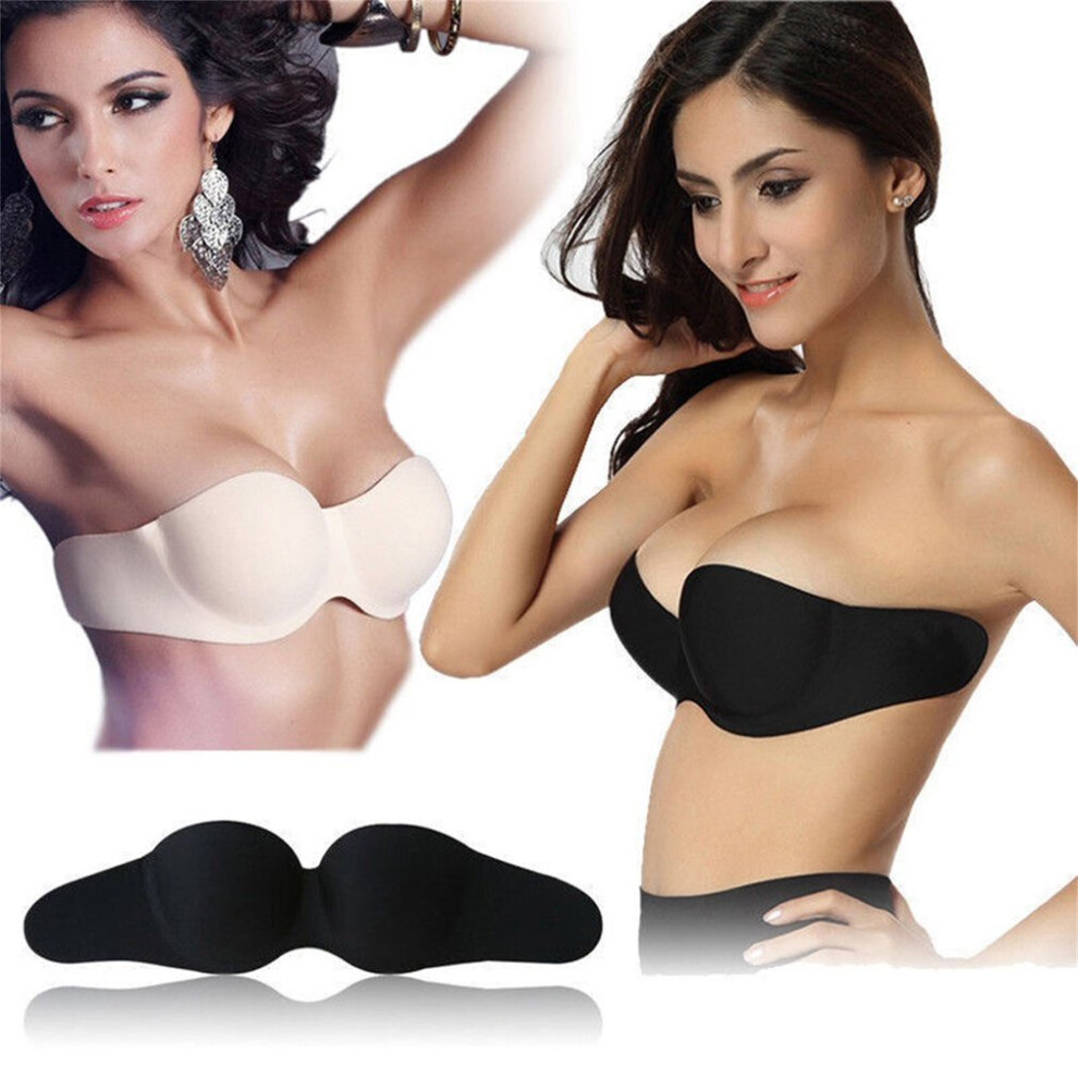 Sexy Silicone Adhesive Stick On Gel Push Up Strapless Invisible Bras Backless-image-OPC-PBNXJ9J-NEW