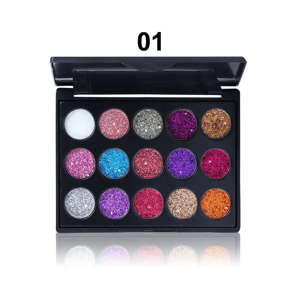 Wejoy 15 Color Glitter Eye Shadow Pallete Pigment Professional Eye Makeup Palette Long-Lasting Make Up Eyeshadow Palette Maquillage