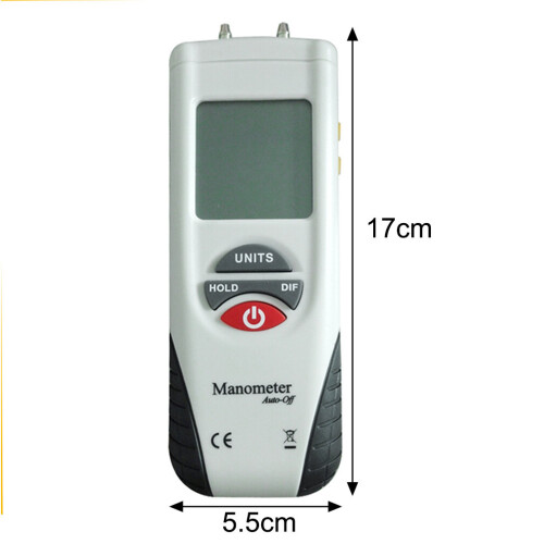 HT-1890 LCD Screen Display Digital Manometer Handheld Air Pressure Meter 2