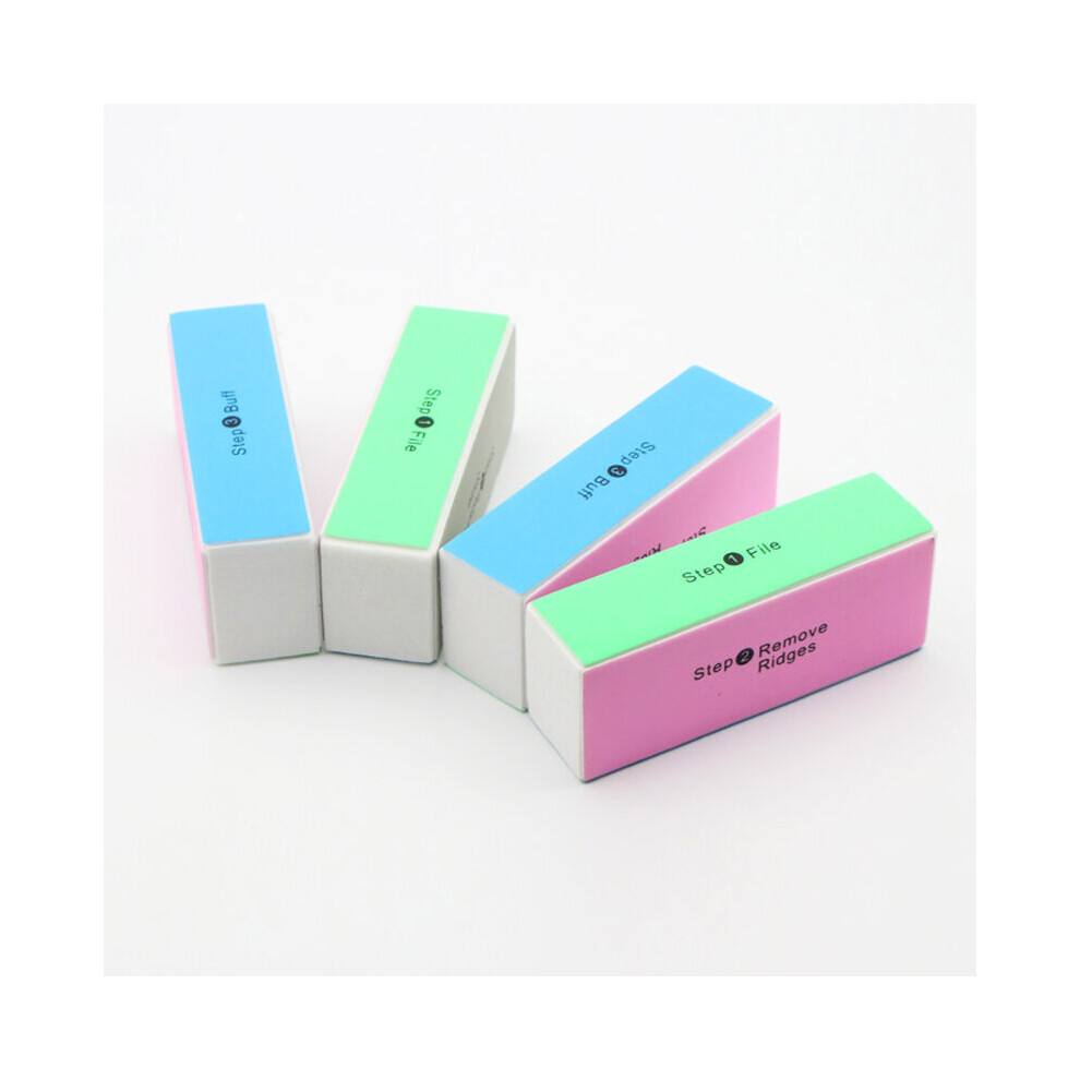 Wejoy 2 Pcs/Lot Nail Art Sanding File Polish Buffer Block Shiner File 4 Sides Nail Art Polisher Manicure Nail File For Nail Art Tools