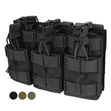 Tactical Molle Triple Magazine Pouch Double-Layer Mag Pouches Universal Cartridge Holder for M4 M14 M16 AK AR